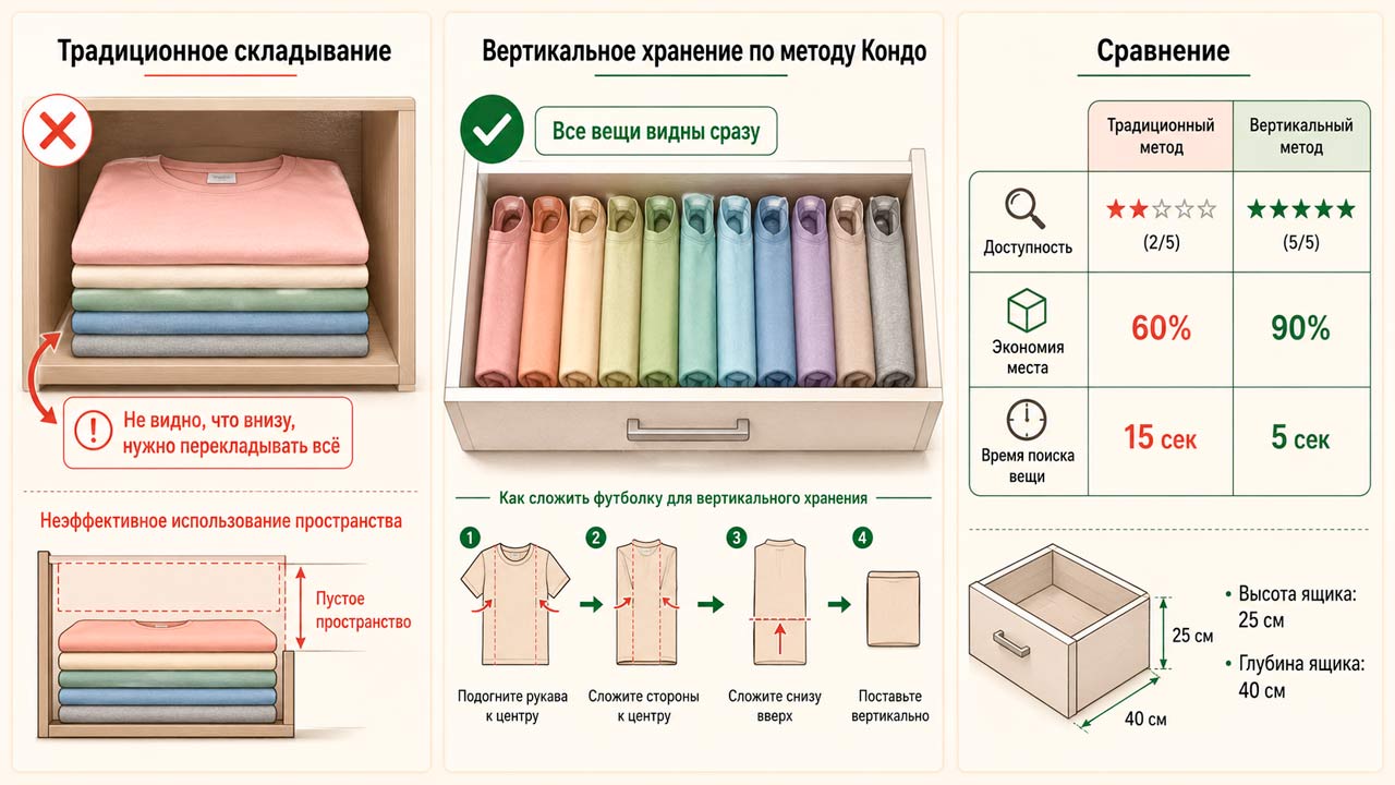 Вертикальное хранение одежды