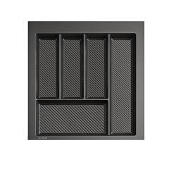 Лоток для столовых приборов AQ TRAY, в ящик шириной 500 мм, глубиной 450-500 мм, графит