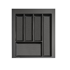 Лоток для столовых приборов AQ TRAY, в ящик шириной 450 мм, глубиной 450-500 мм, графит