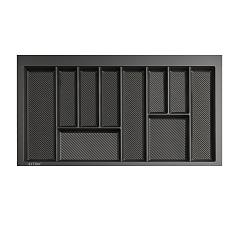 Лоток для столовых приборов AQ TRAY, в ящик шириной 900 мм, глубиной 450-500 мм, графит