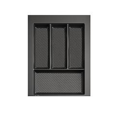 Лоток для столовых приборов AQ TRAY, в ящик шириной 400 мм, глубиной 450-500 мм, графит
