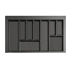 Лоток для столовых приборов AQ TRAY, в ящик шириной 800 мм, глубиной 450-500 мм, графит