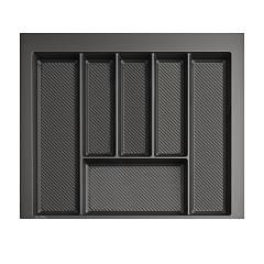 Лоток для столовых приборов AQ TRAY, в ящик шириной 600 мм, глубиной 450-500 мм, графит