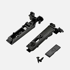 Петля накладная Clip-on V.2 с доводчиком для алюминиевой рамки черная AQ