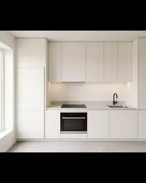Встроенная кухня в белом